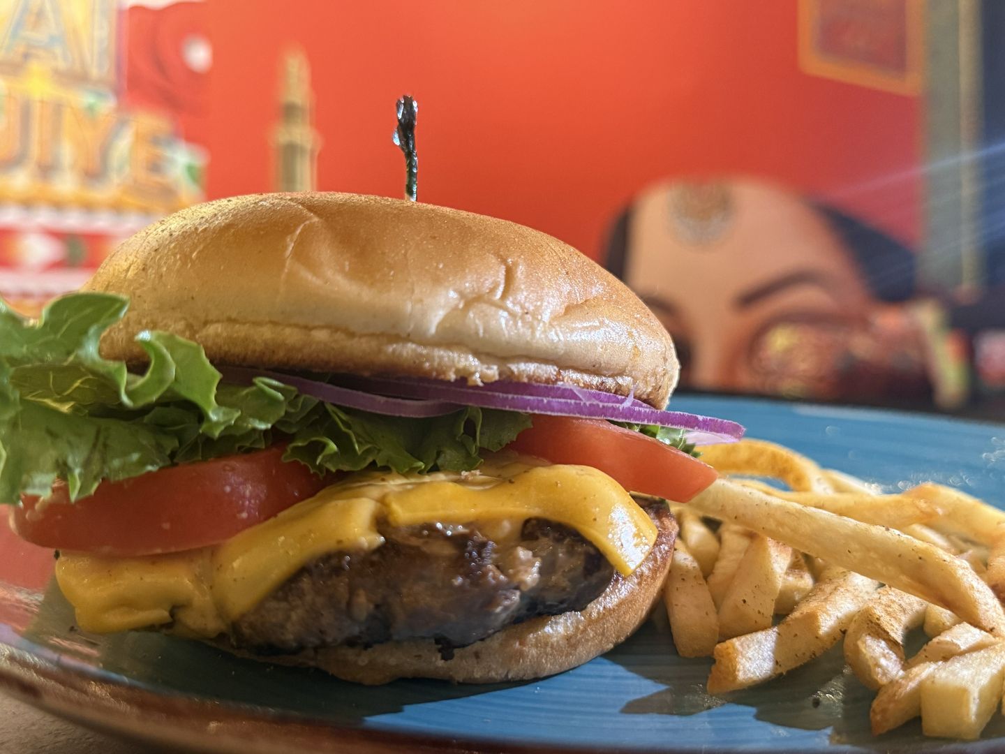 Desi Burger with Chapli Kabab